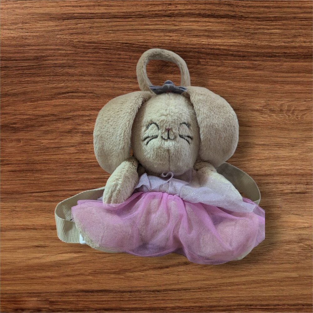 Claires club Plush Bunny Backpack With Pink Tutu‎ & Crown